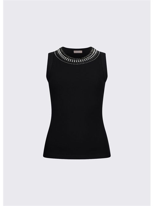 Top con applicazioni gioiello LIU JO | WA6490J4822/P9368
